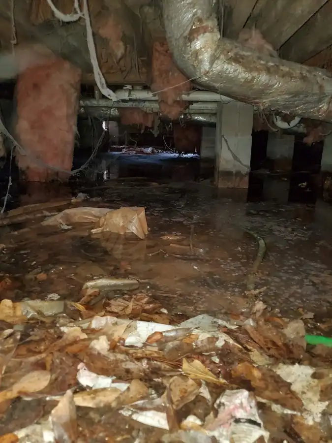 Crawl space flood assessment for Commercial Water Damage Restoration in Jasper